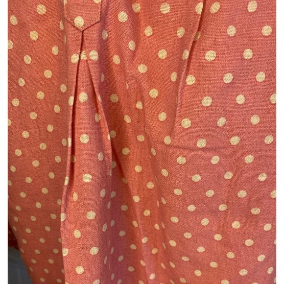 Eternal Flow Vintage Look Pink White Dot Shirt Women's M - Picture 11 of 12